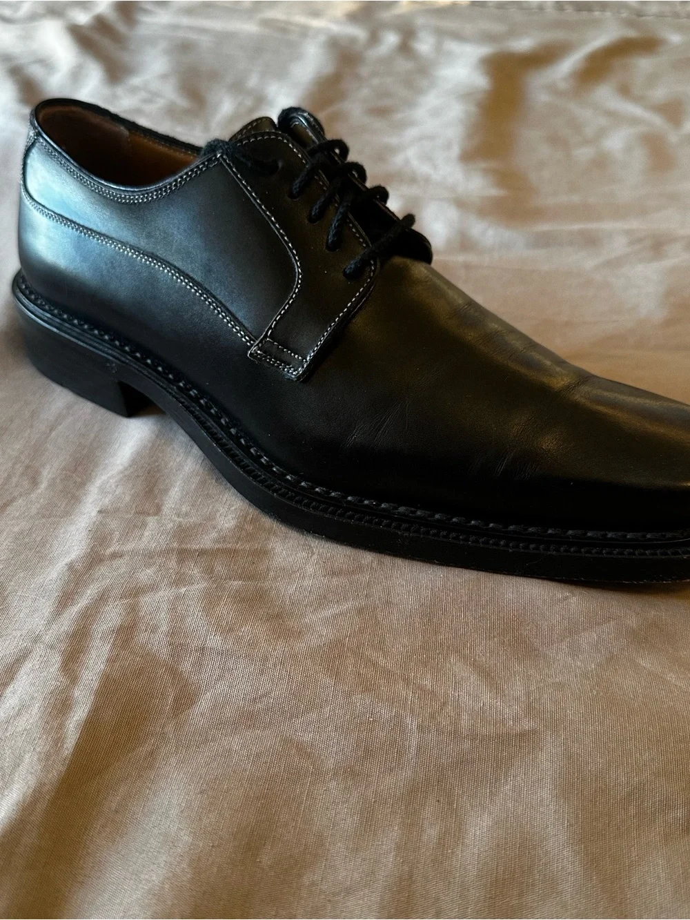 Vintage Antonio Maurizi Men’s 3157 Leather 39 Oxford Square Toe 39 EU 6.5 US